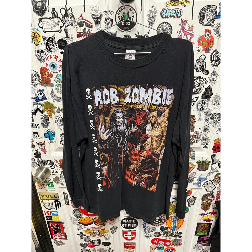 1998 Rob Zombie Hellbilly Deluxe Long Sleeve Shirt Delta Tag Size XL